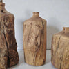 Handmade Rustic Wooden Vases Minimalist Unique Carbonized Wood Decorative Vase Wabi Sabi Japanese Style Solid Wood Shelf Decor