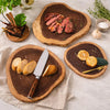 Handcrafted Acacia Wood Chopping & Serving Board with Natural Live Edge