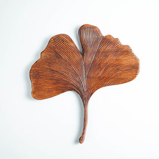 Wooden Ginkgo Leaf Wall Figurine