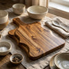 Handmade Acacia Wood Chopping Board | Sculpted Edge Wooden Cutting Board