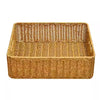 Vine woven storage basket with built-in iron frame