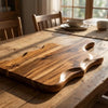 Handmade Acacia Wood Chopping Board | Sculpted Edge Wooden Cutting Board