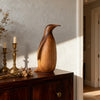 Handmade Walnut Wood Penguin Sculpture