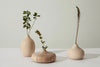 Wooden vase set of 3 wood home decor handmade vase