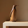 Handmade Walnut Wood Penguin Sculpture